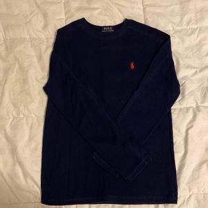 Boys, navy, Polo RL, long sleeve shirt